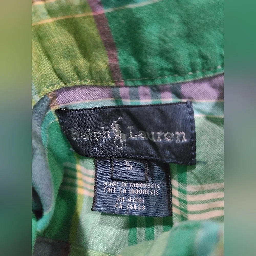 Ralph Lauren Colorful Plaid Kids Shirt Sz.5